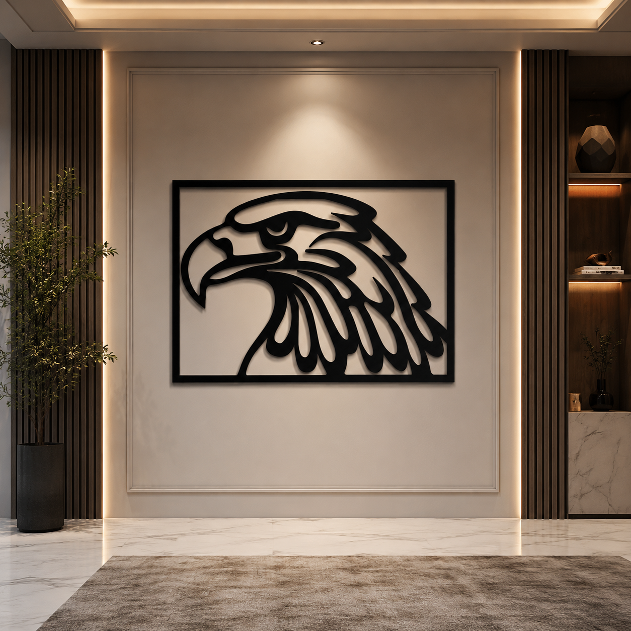 Majestic Eagle Metal Wall Art — 22.5 × 16.5 Inches