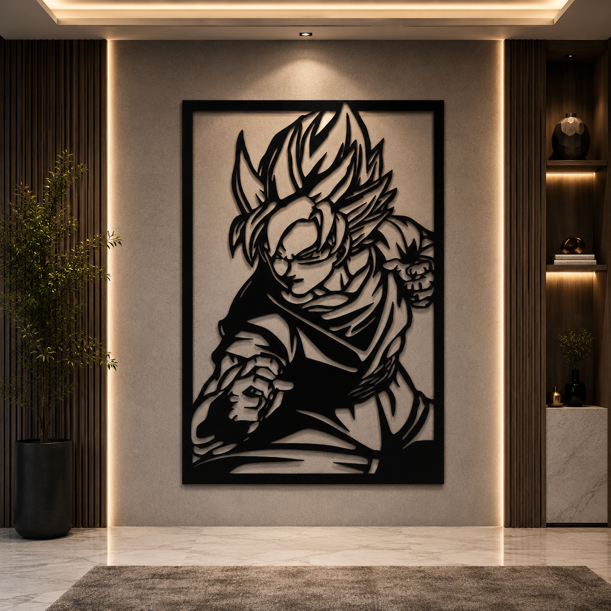 Super Saiyan Anime Metal Wall Art